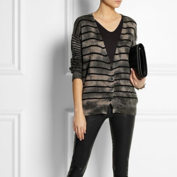 Raquel Allegra Sweaters - RAQUEL ALLEGRA $928 TIE DYE CASHMERE CARDIGAN  S
